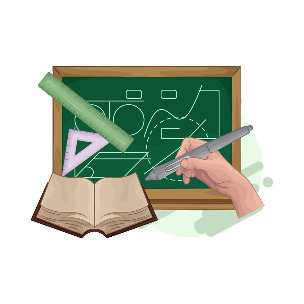 write on the chalkboard illustration vector