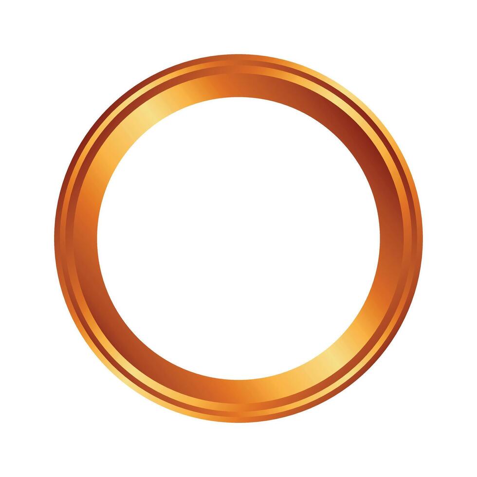 Simple gold geometric circle vector