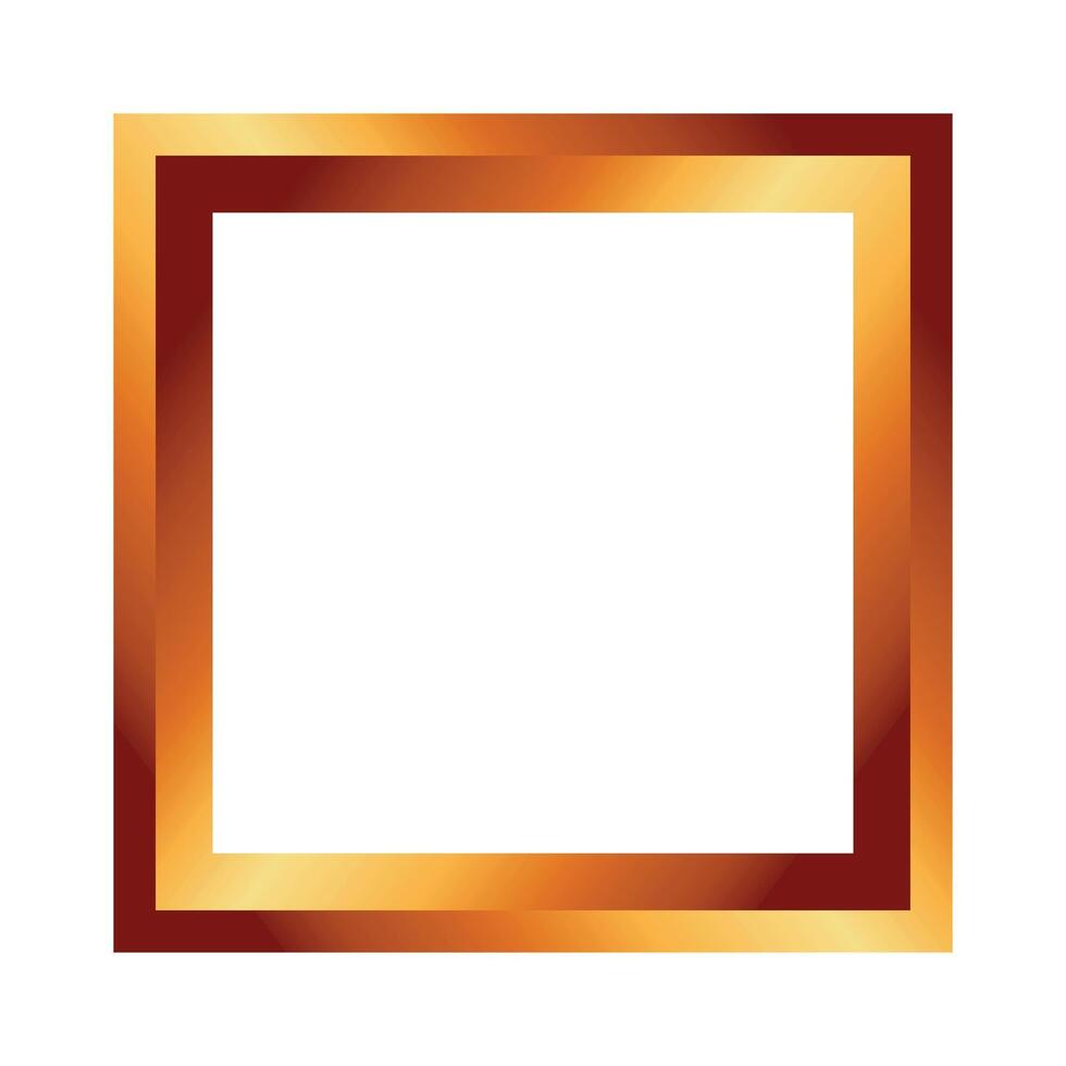 Simple gold geometric square vector