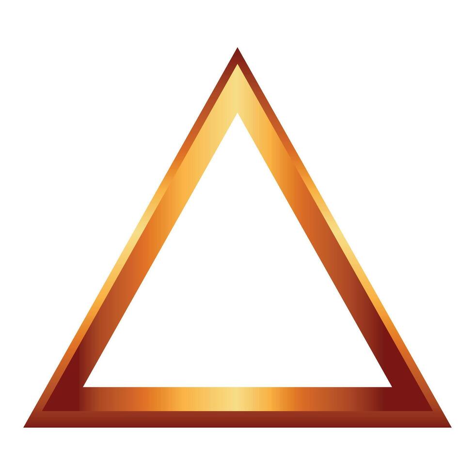 Simple gold geometric triangle vector