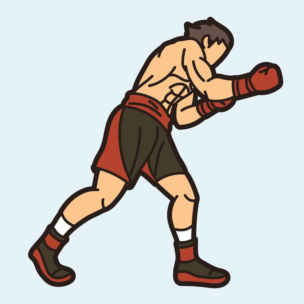 Boxing Sport Fighter Action vector
