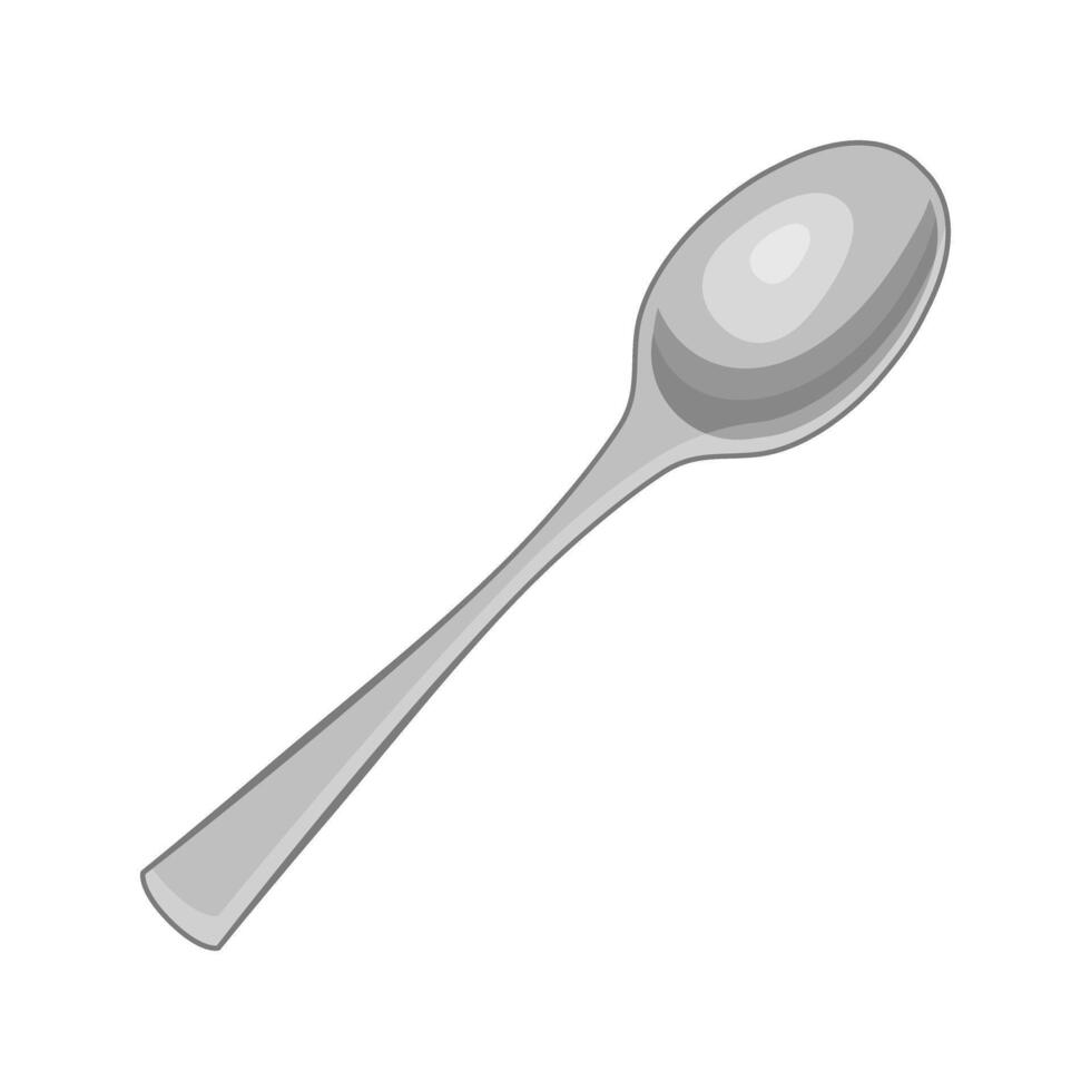 Spoon icon in flat style. Teaspoon illustration on isolated background. Tablespoon sign business concept. vector