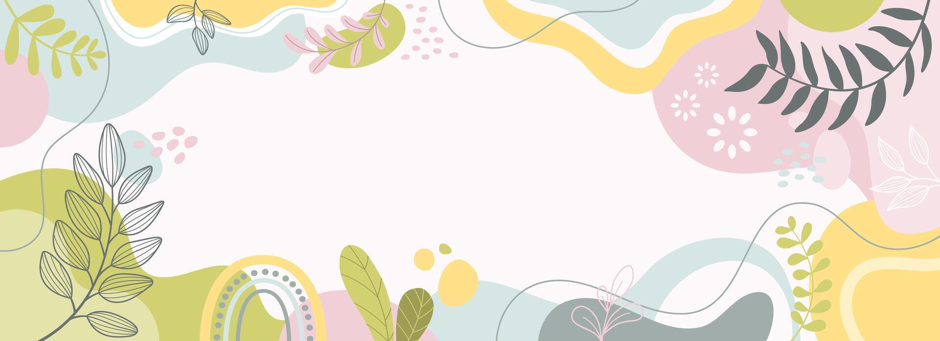 Spring leaf background for design. Colorful banners with spring leaves. vector