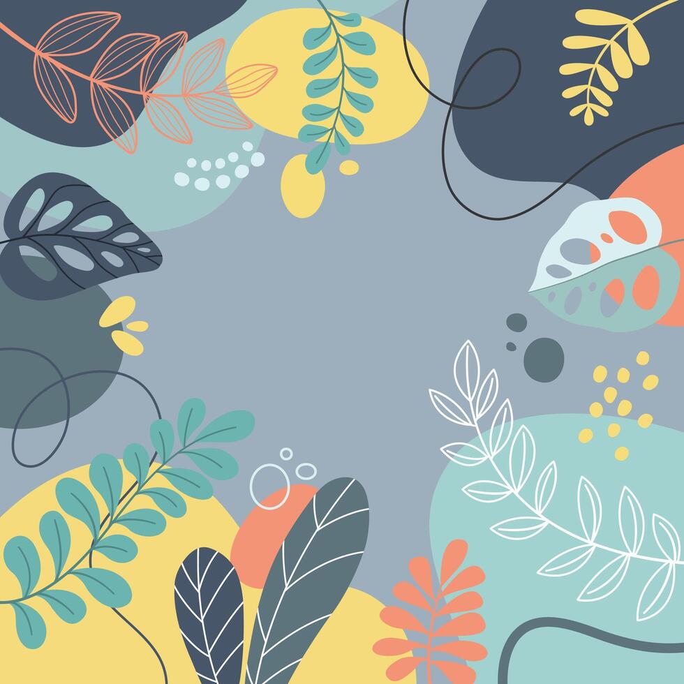 Banners with spring leaves. Colorf background for design vector