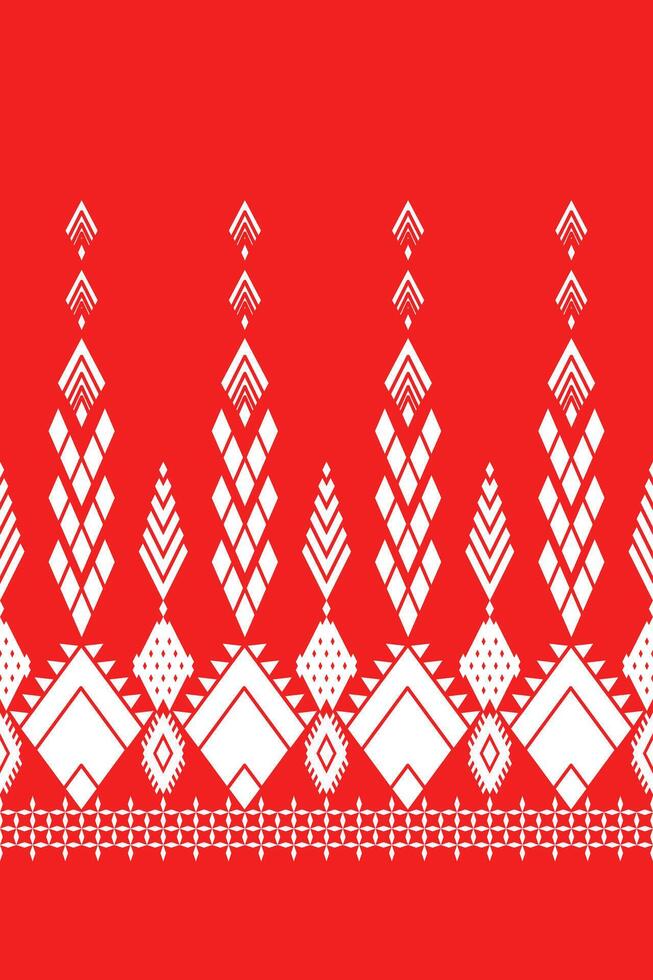 Geometric floral pattern background. Flower ethnic pixel pattern,Aztec style,abstract background. vector