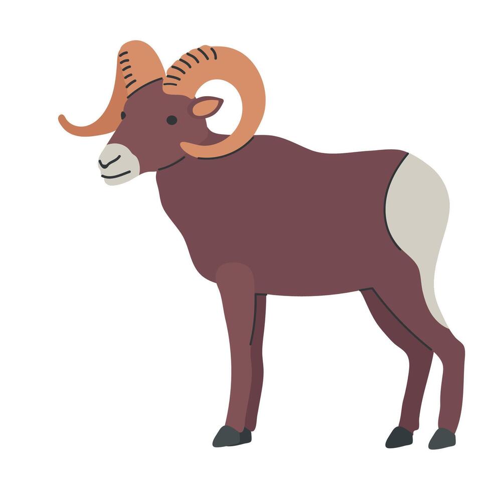 Bighorn sheep clipart avatar logotype isolated illustration vector