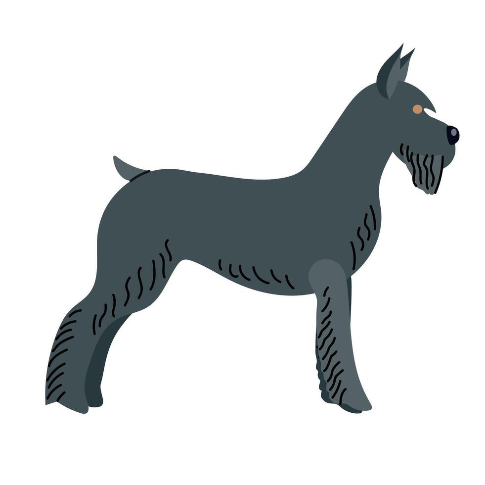 Giant schnauzer clipart avatar logotype isolated illustration vector