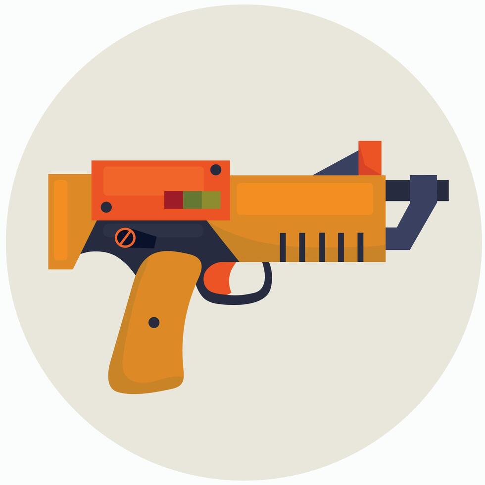 Laser, blaster, futuristic weapon gun icon clipart avatar logotype isolated illustration vector