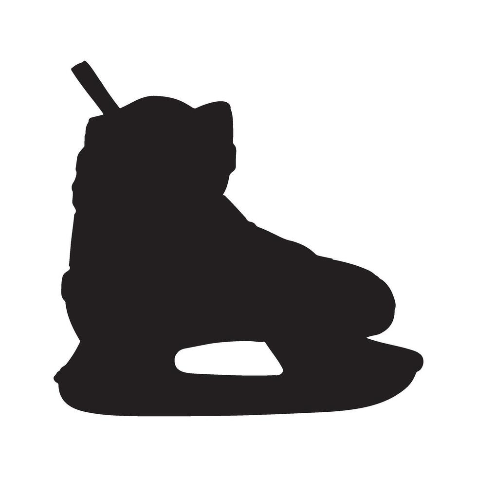 Ice Hockey Skates Silhouette Illustration vector