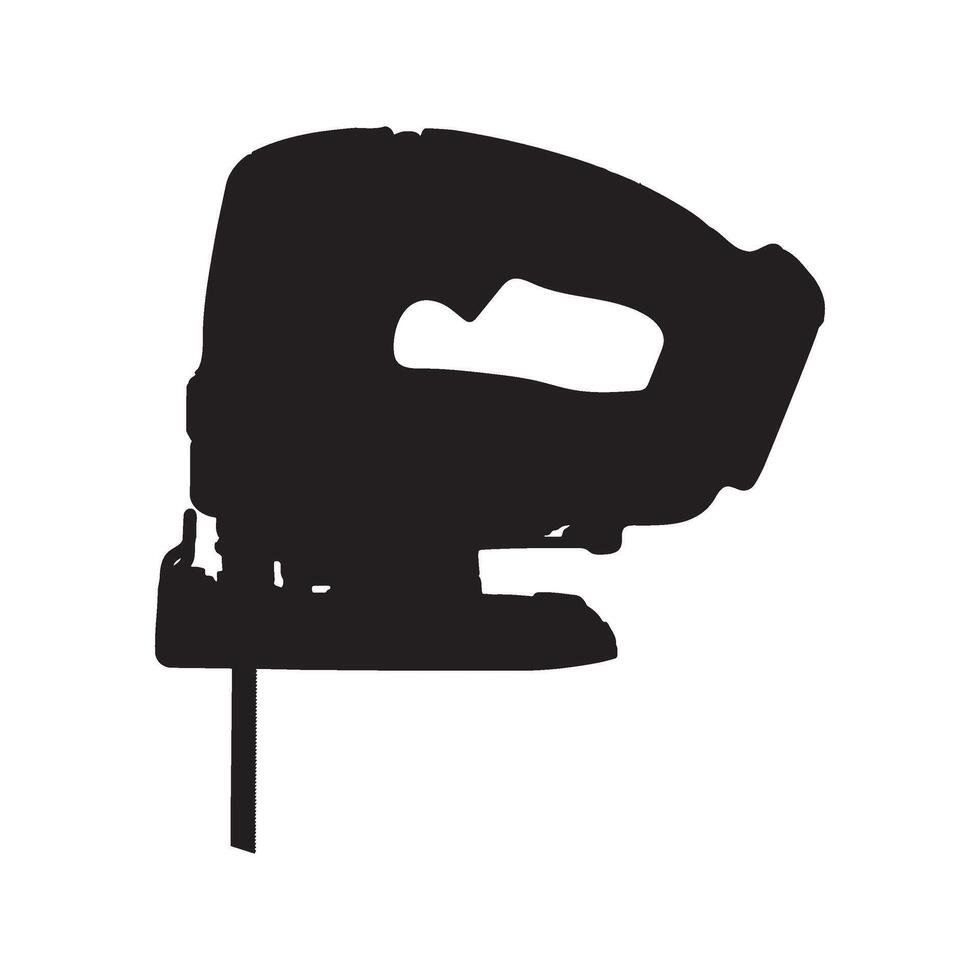 Cordless Jig Saw Silhouette Illustration vector