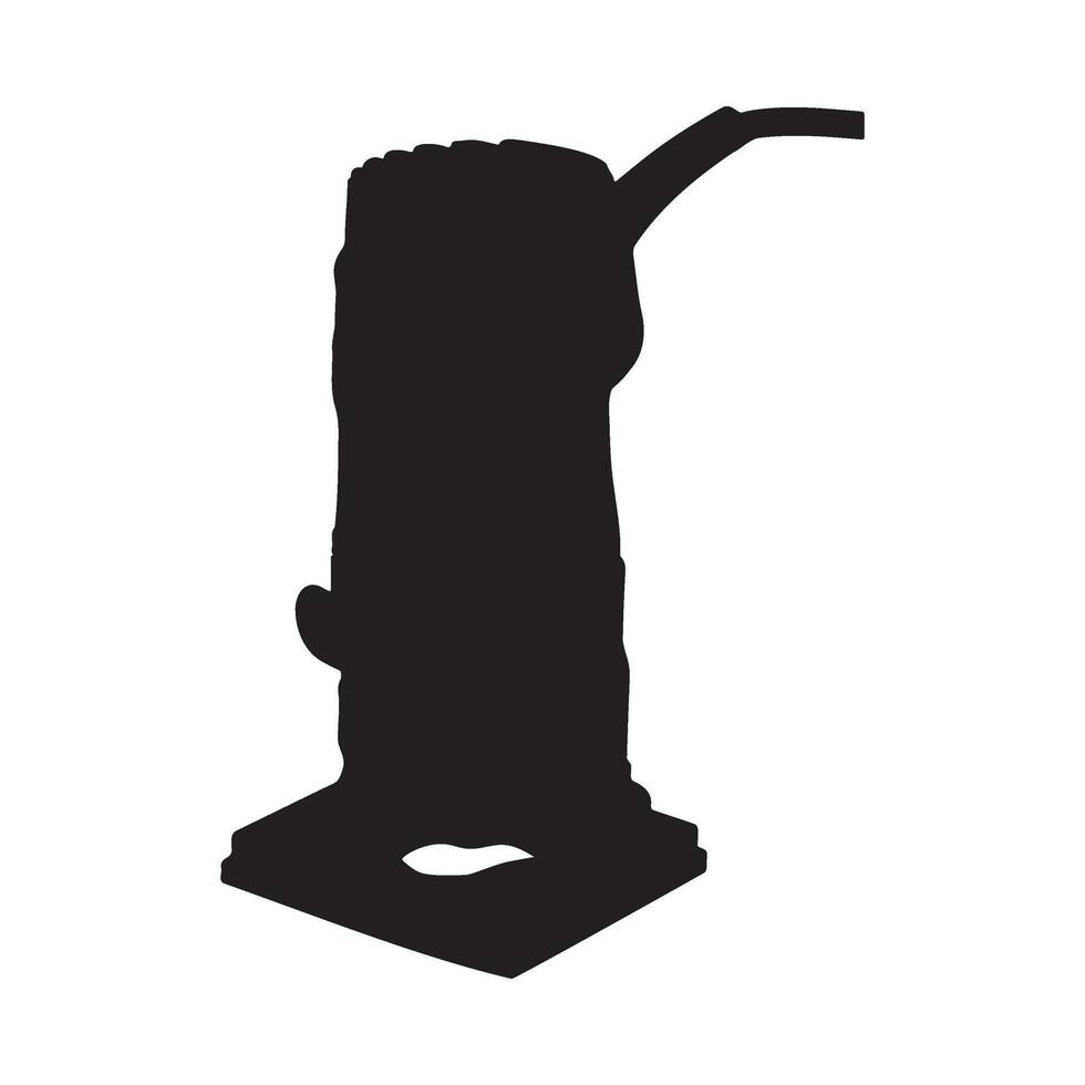 Electronic Variable Speed Palm Router Silhouette Illustration vector