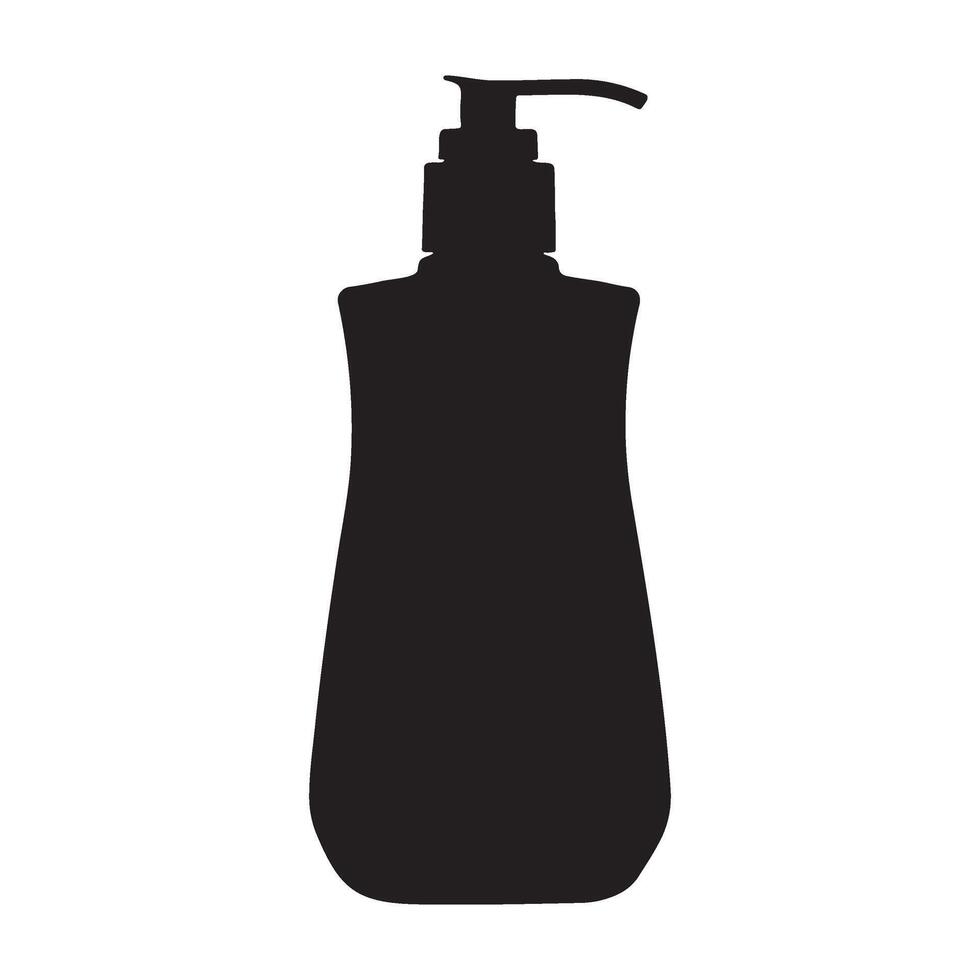Hand Moisturizer Bottle Silhouette Illustration vector