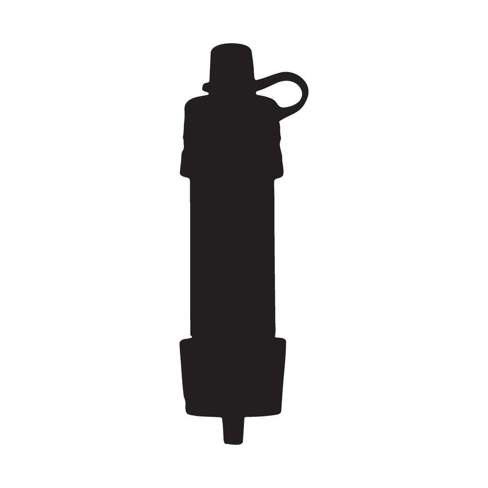 Emergency Water Filter Silhouette Illustration vector