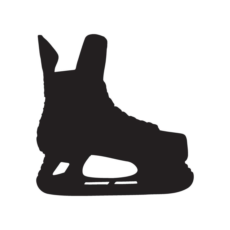 Ice Hockey Skates Shoes Silhouette Illustration vector