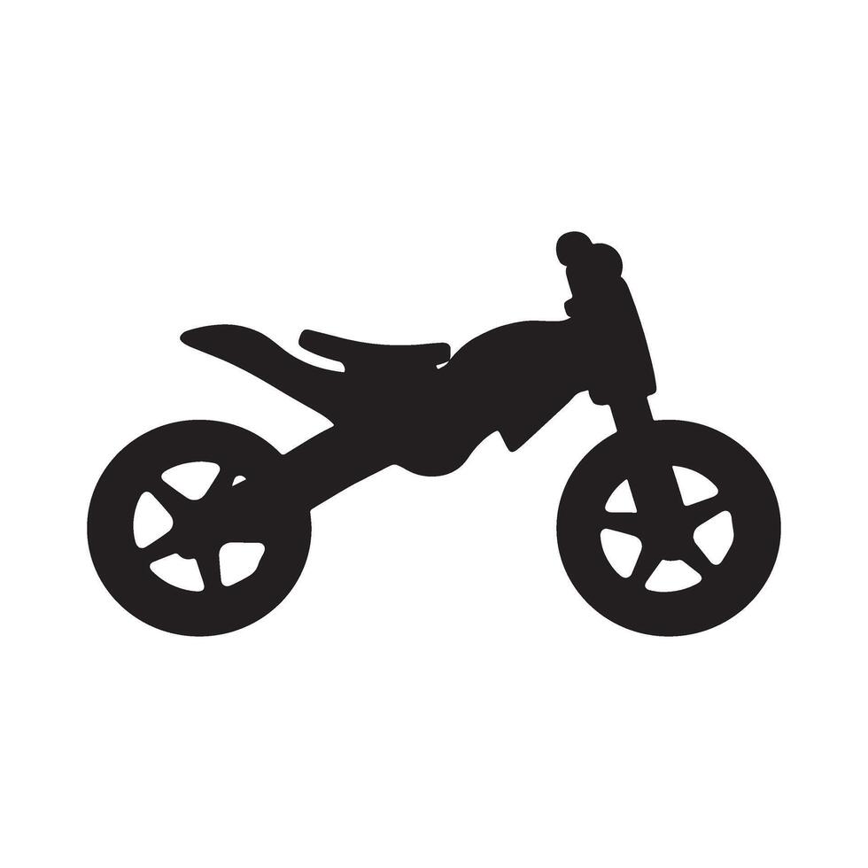 Toddler Bicycle Silhouette Illustration vector