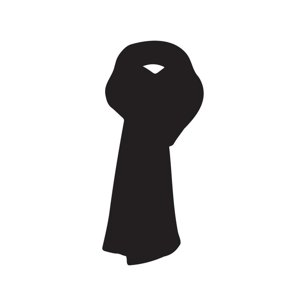 Winter Scarf Silhouette Illustration vector