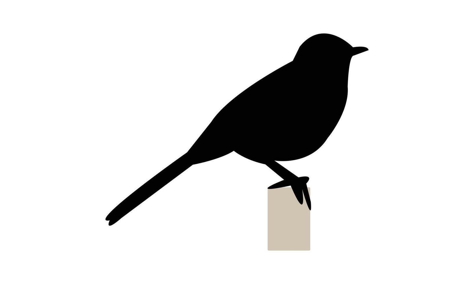 Catbird Black Silhouette vector