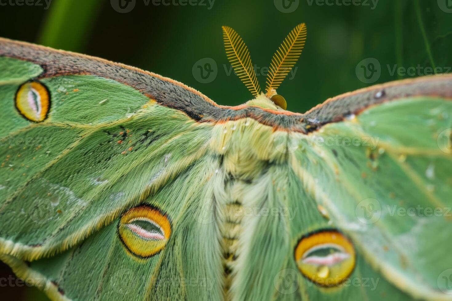 Luna moth displaying its stunning green wings photo