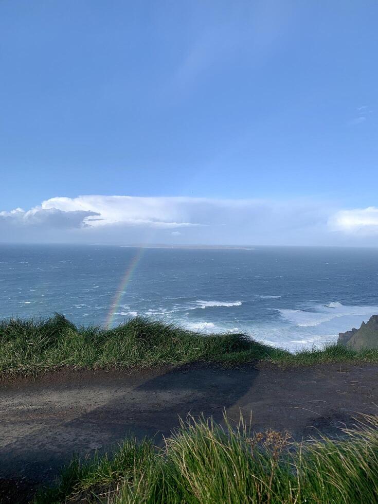 Rainbow at Cliffs of Moher photo