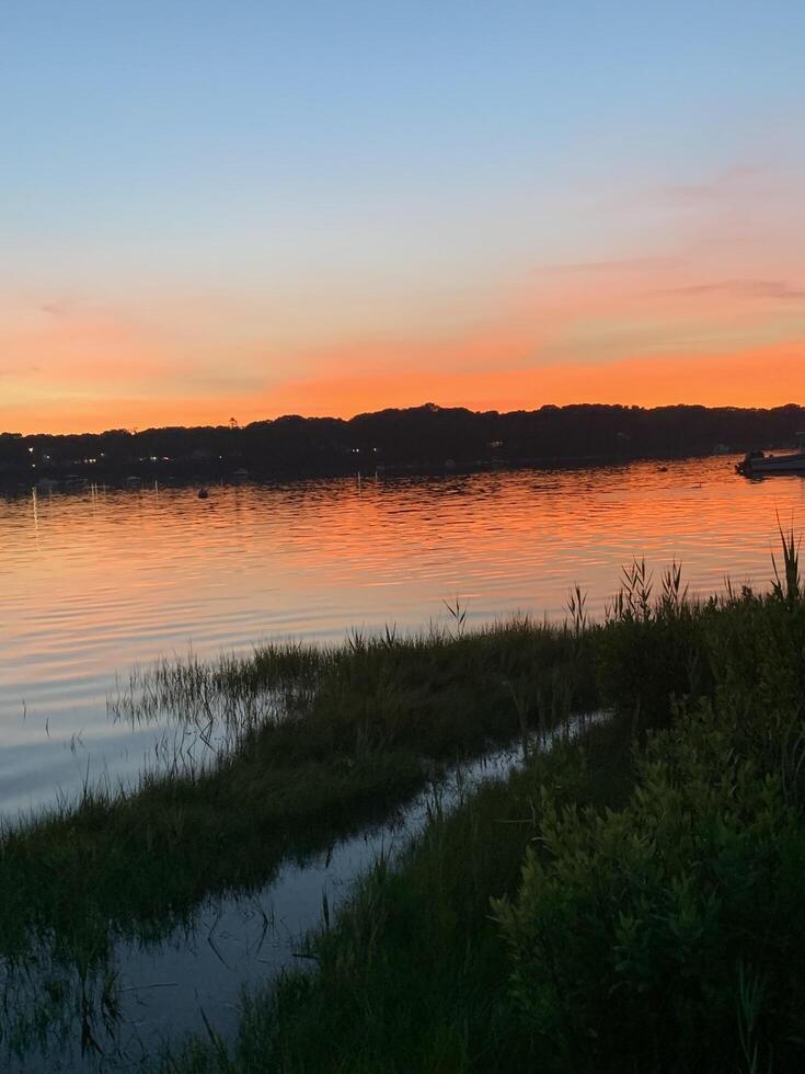Orange Sunset Background photo
