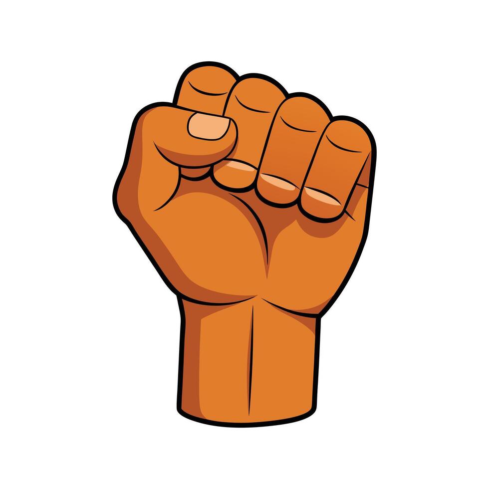 Red Clenched Fist Illustration Symbol of Power, Solidarity, Unity, and Resistance vector