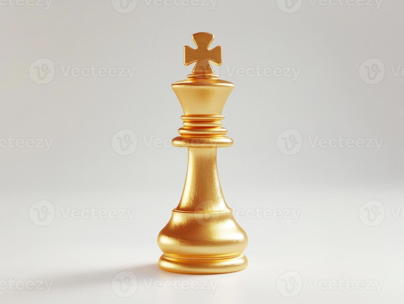 Majestic golden chess king suspended in midair symbolizing strategy and power photo