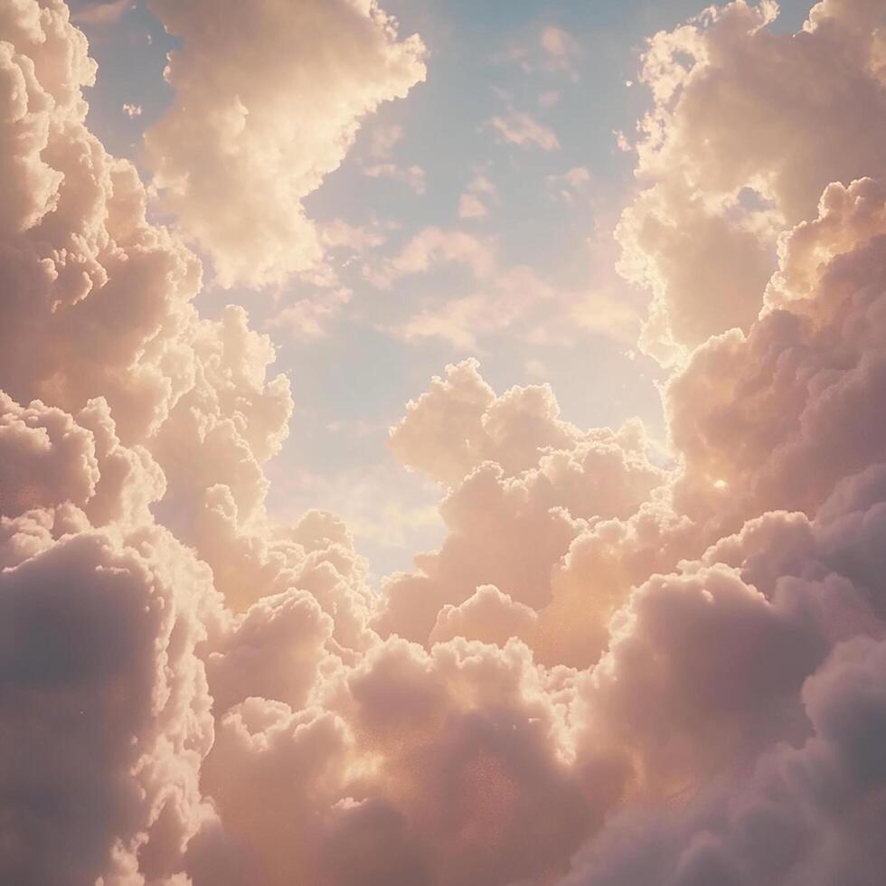 beautiful sky with clouds in daylight photo