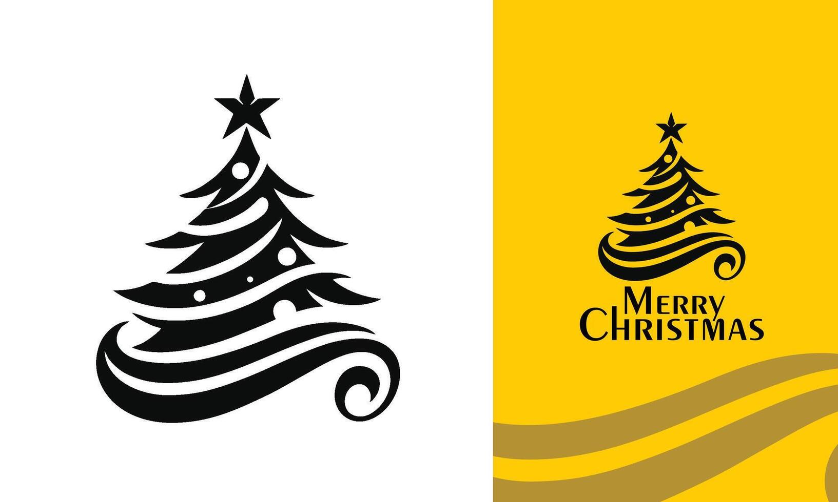 Abstract silhouette christmas tree vector