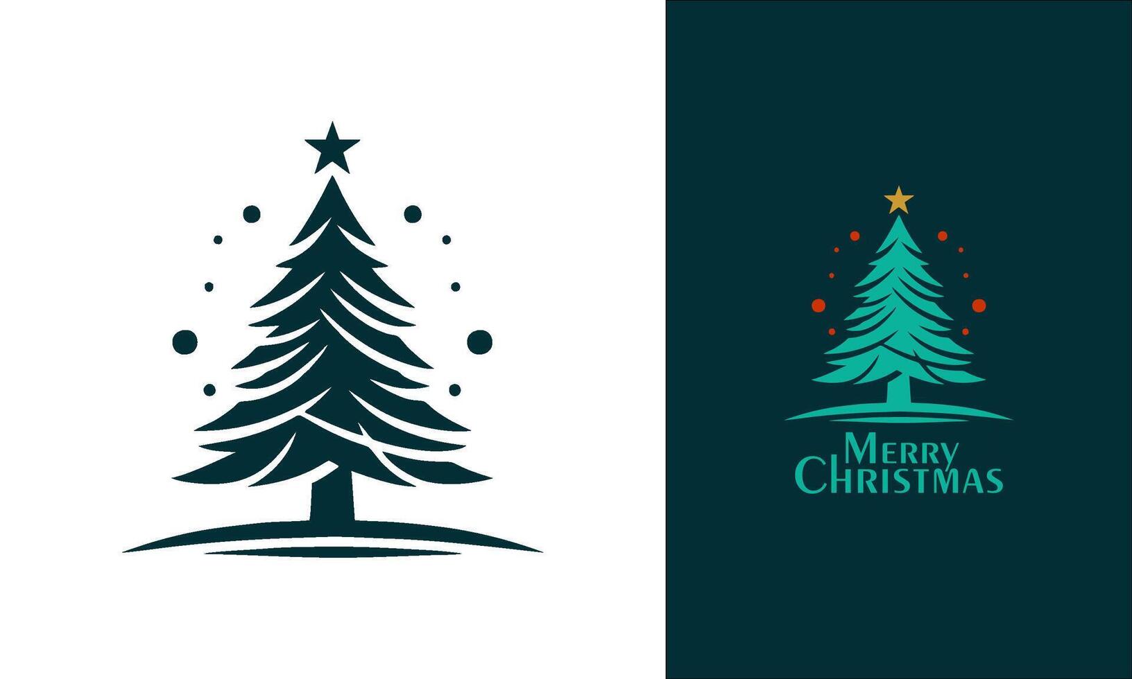 Abstract silhouette christmas tree vector