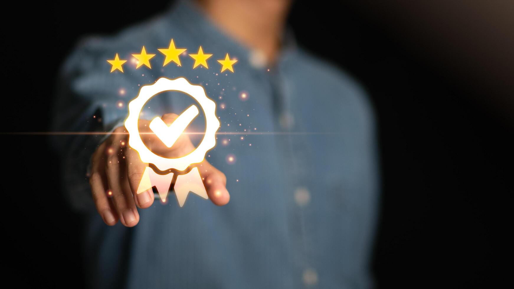 best quality assurance concept for product assurance , standard quality, ISO ,product Certification ,Inspection of quality and standards of the organization ,Industry Certification, Guarantee photo