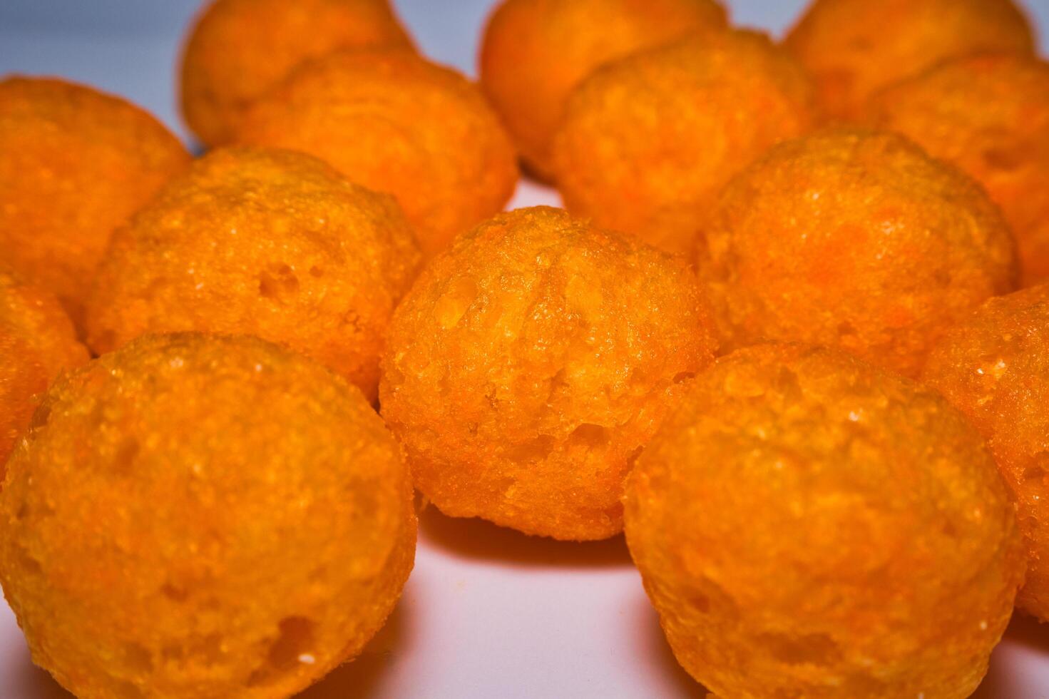 a close up of a bunch of orange balls photo