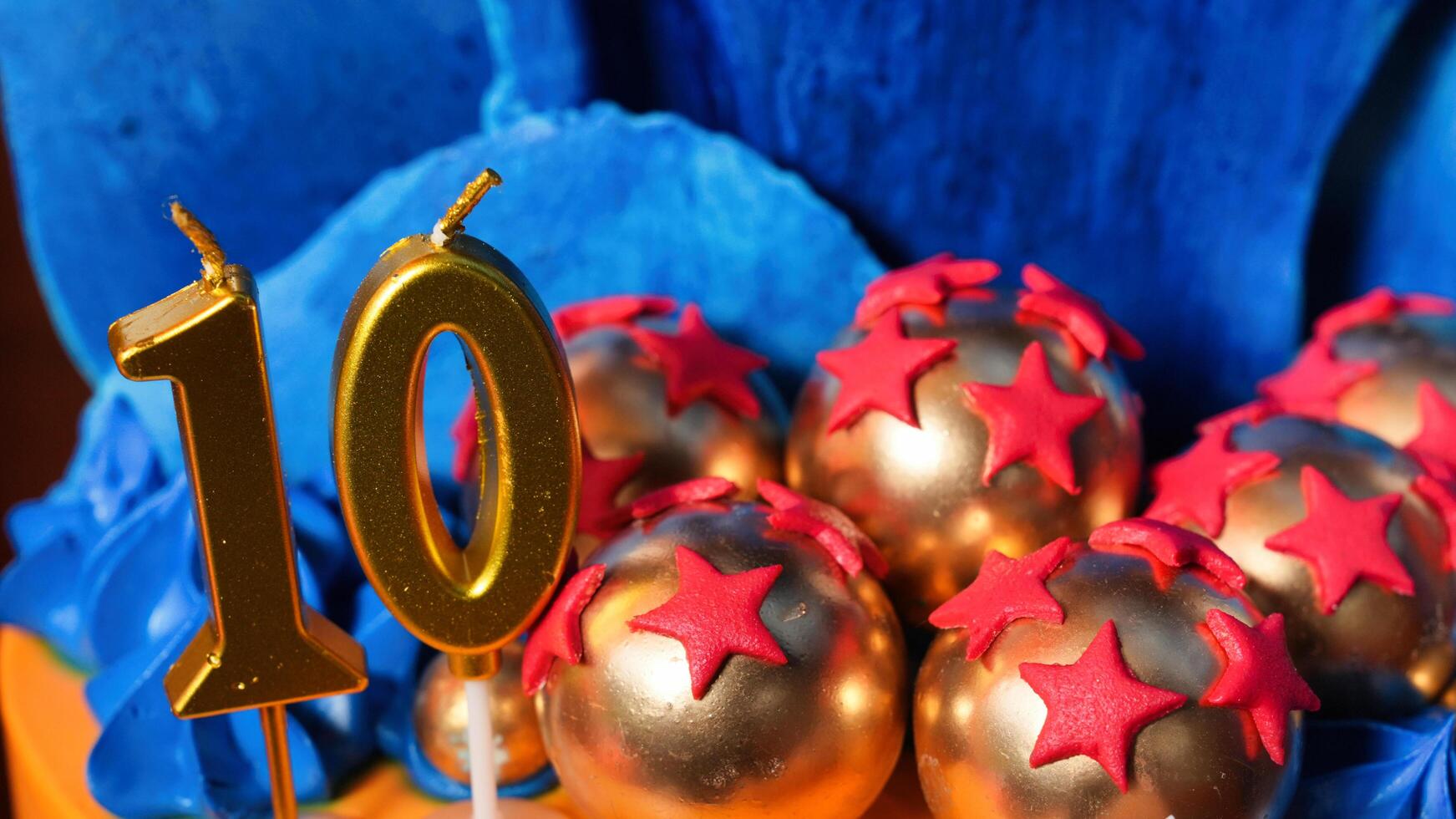 a cake with a number ten on it photo