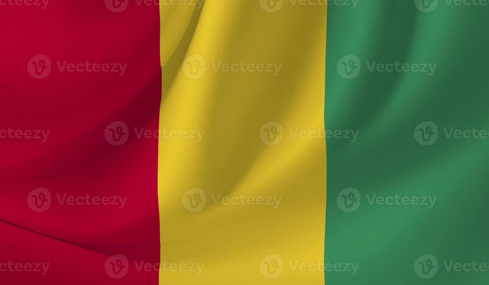 Illustration of GUINEA flag with wavy effect photo