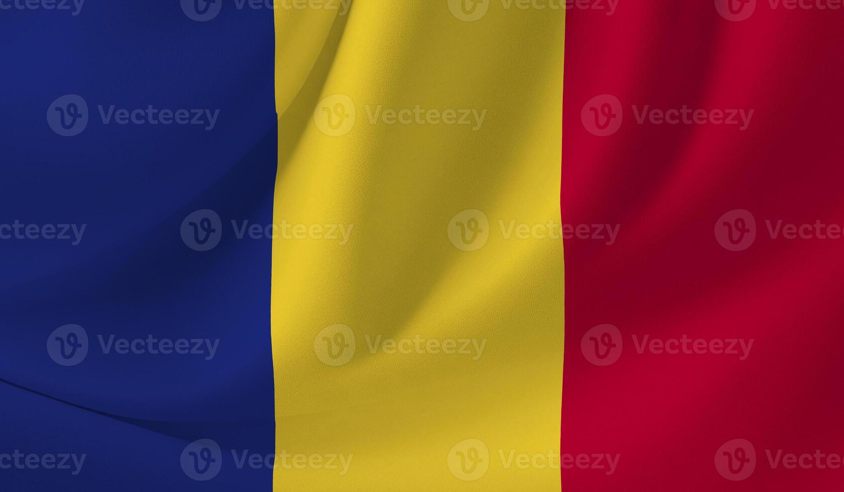 ROUTINE flag illustration with wavy effect photo
