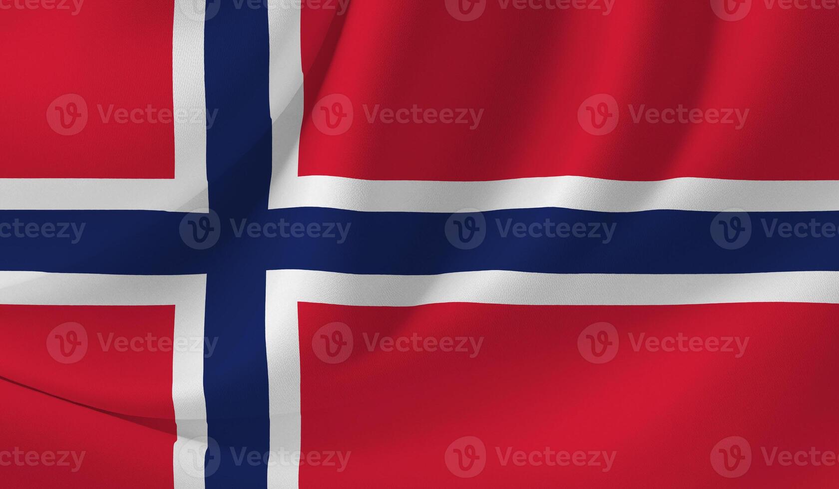 Illustration of NORWAY flag with wavy effect photo