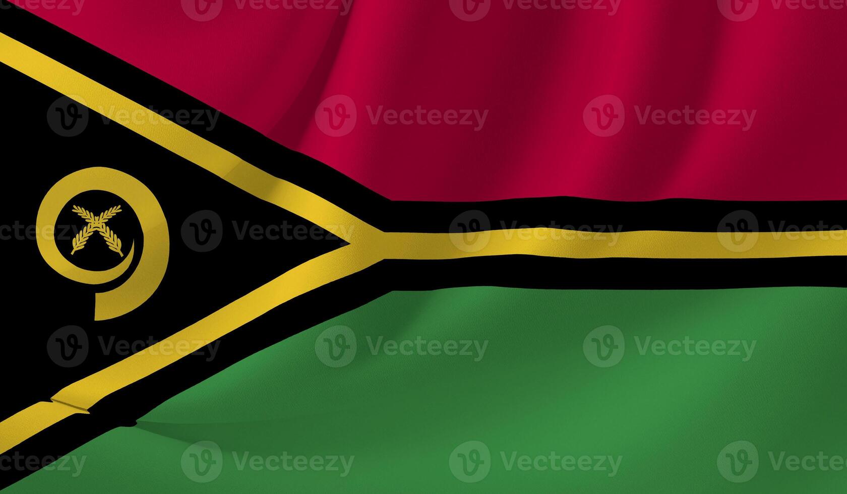 VANUATU flag illustration with wavy effect photo
