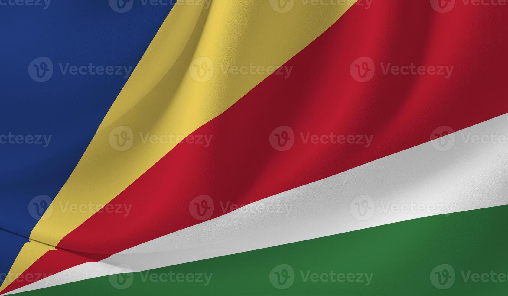 Illustration of SEYCHELLES flag with wavy effect photo