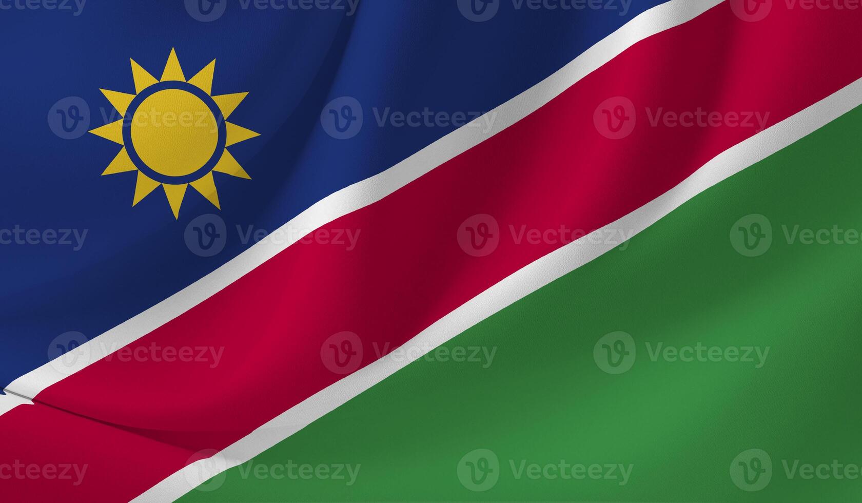NAMIBIA flag illustration with wavy effect photo