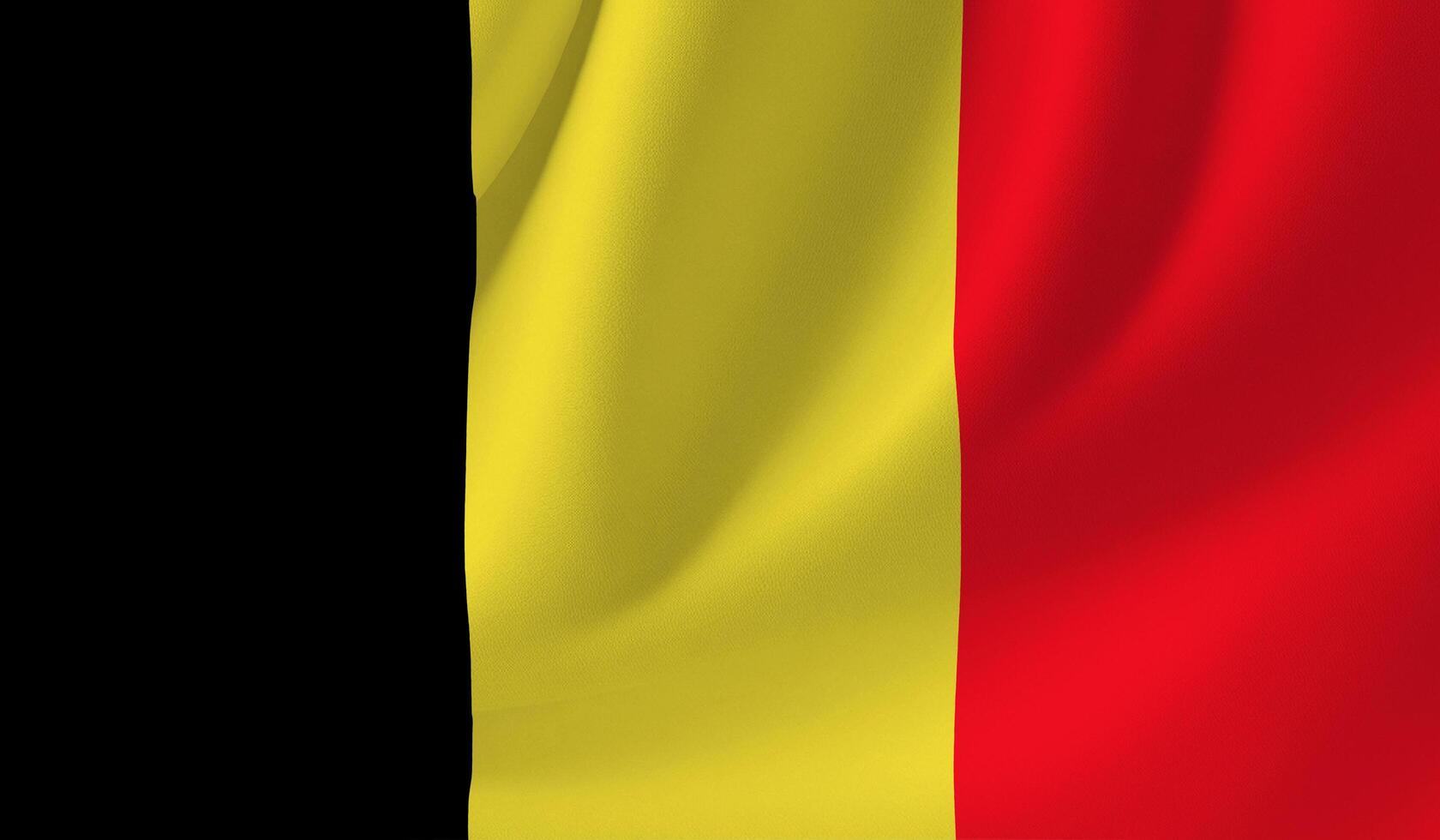 BELGIUM flag illustration with wavy effect photo