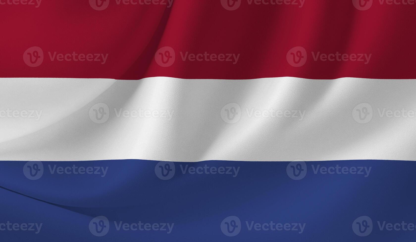 Illustration of the NETHERLANDS flag with a wavy effect photo