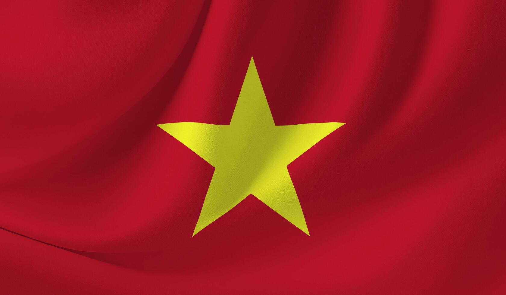 Illustration of VIETNAM flag with wavy effect photo