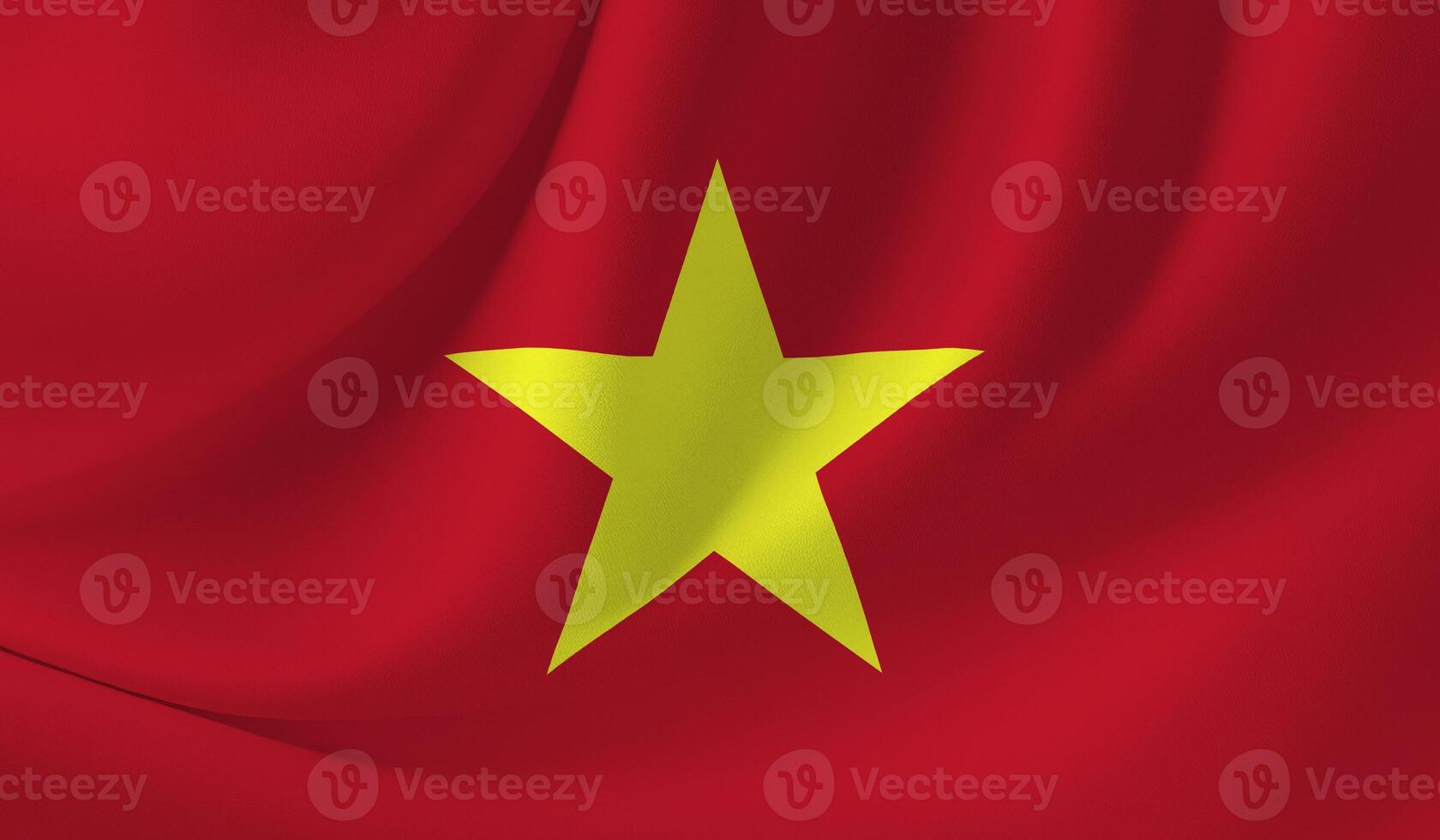 Illustration of VIETNAM flag with wavy effect photo