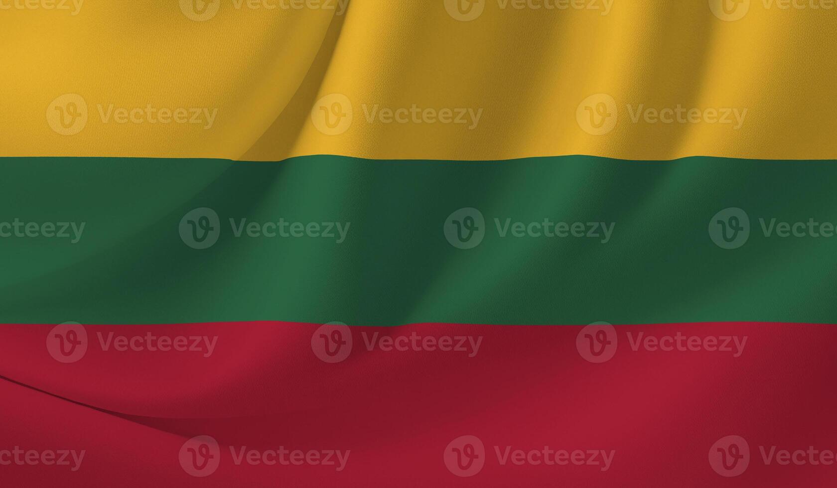 LITHUANIA flag illustration with wavy effect photo