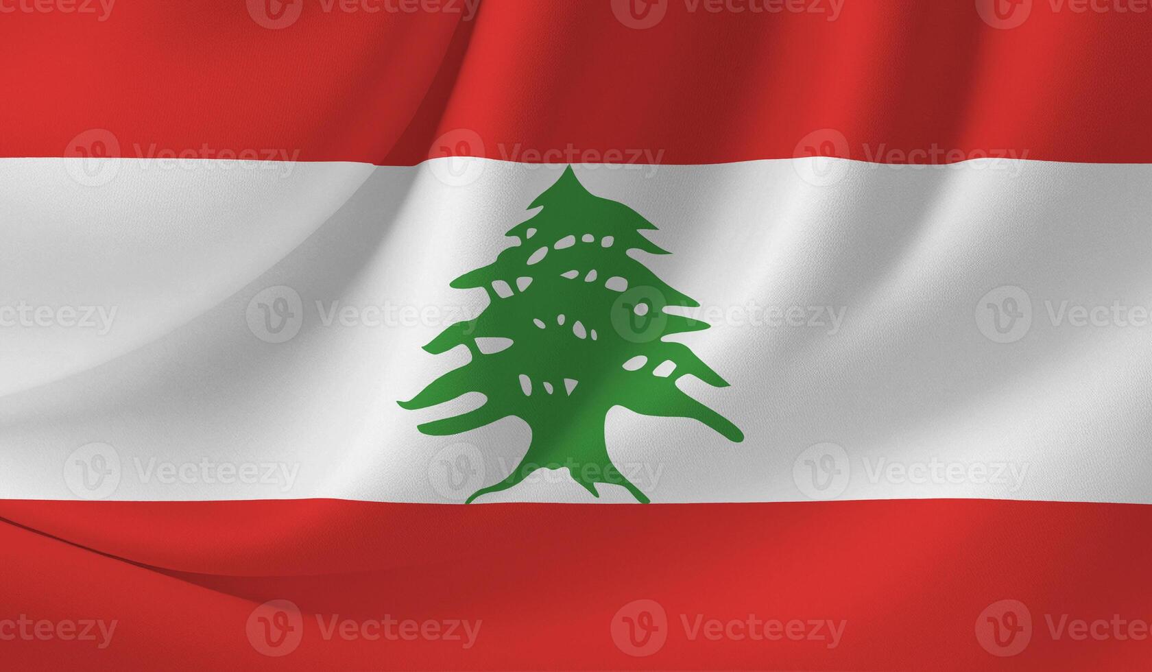 LEBANON flag illustration with wavy effect photo