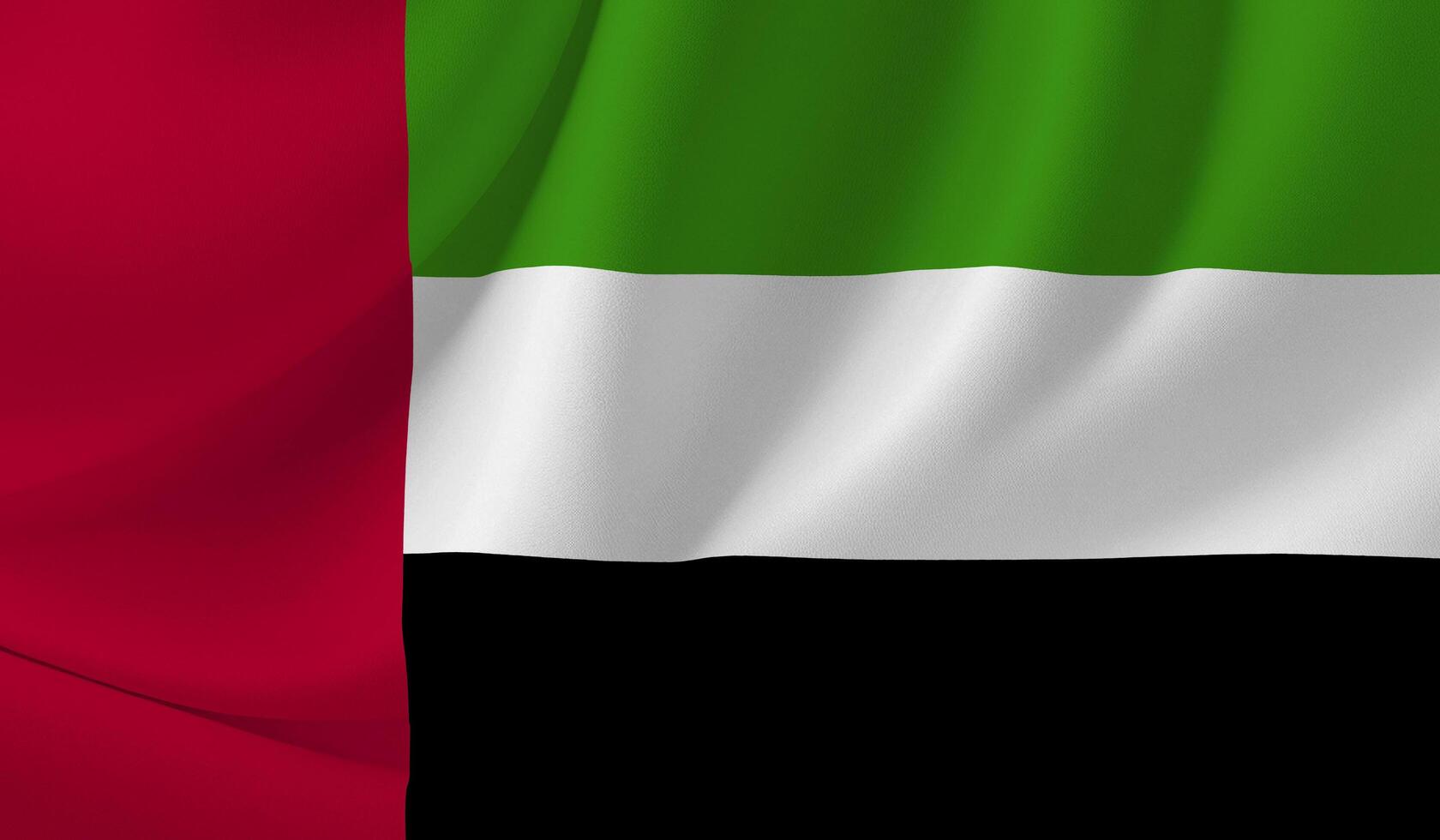 Illustration of UAE flag with wavy effect photo