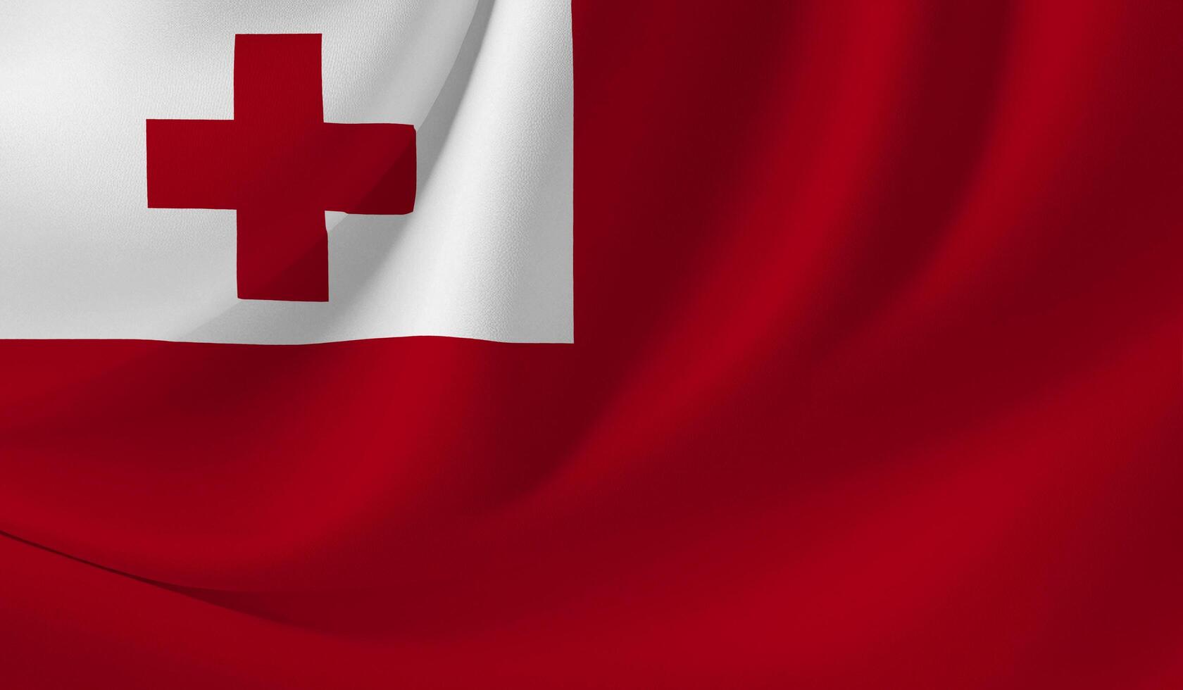Illustration of TONGA flag with wavy effect photo