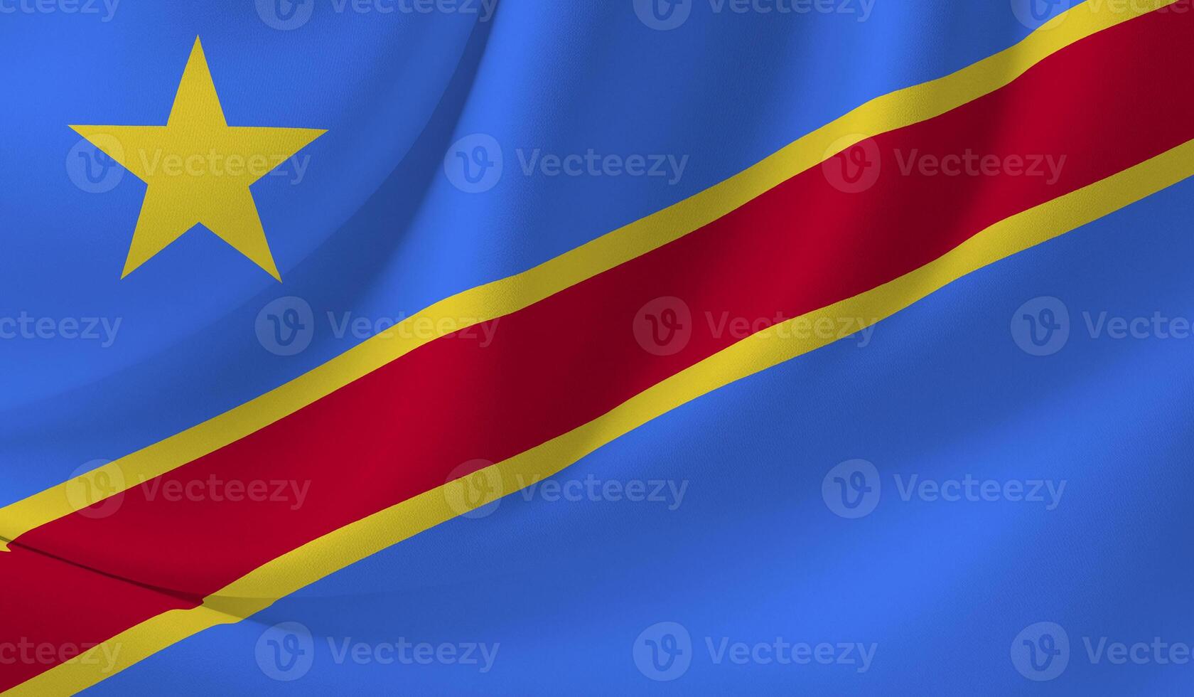 DEMOCRATIC REPUBLIC OF CONGO flag illustration with wavy effect photo