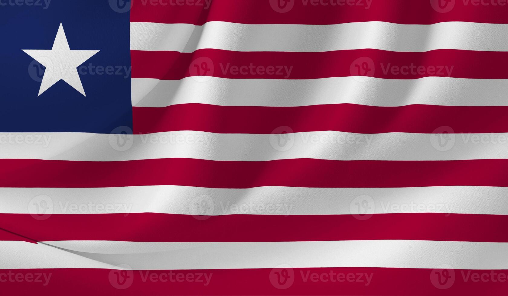LIBERIA flag illustration with wavy effect photo