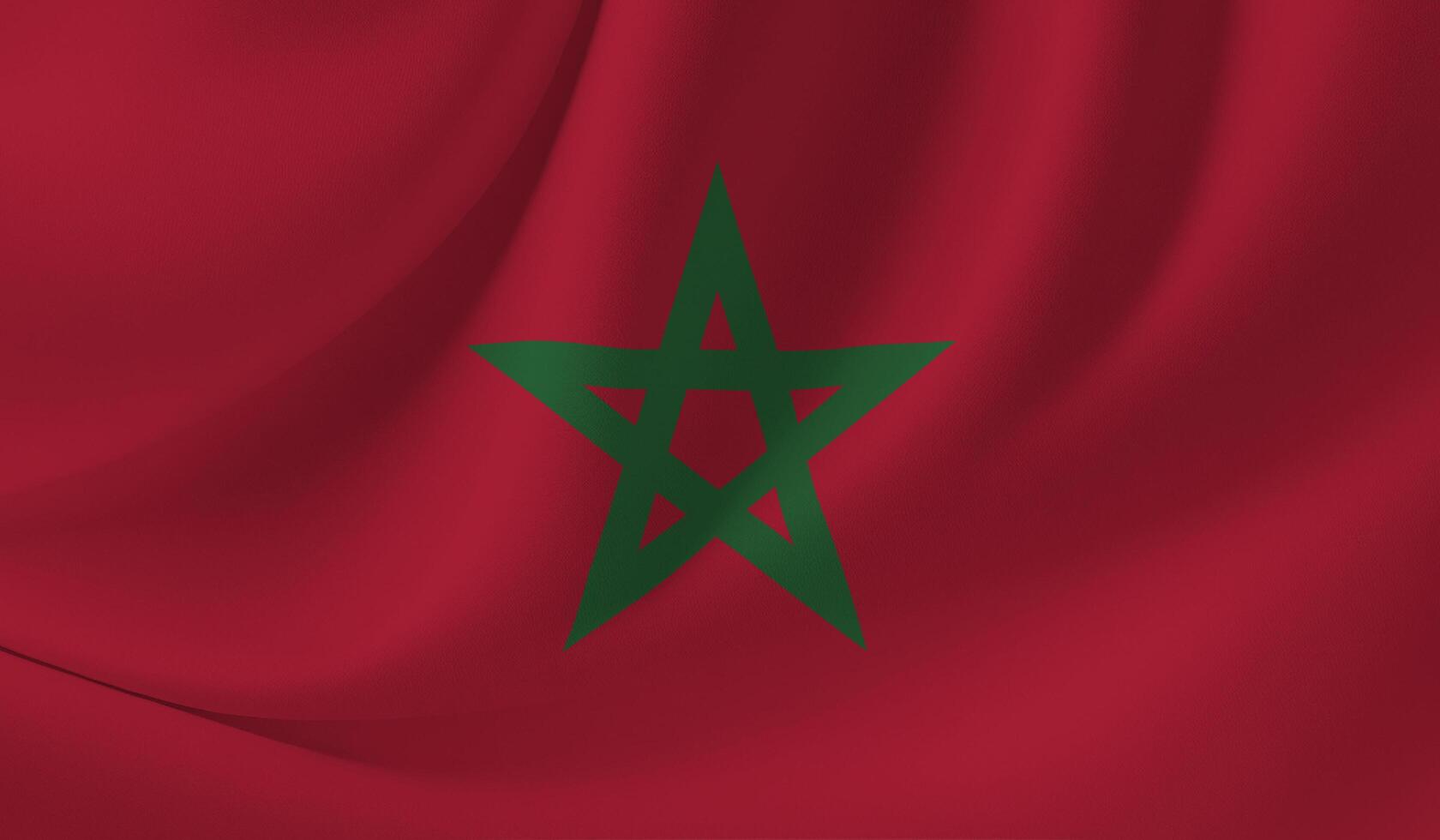 Illustration of MOROCCO flag with wavy effect photo