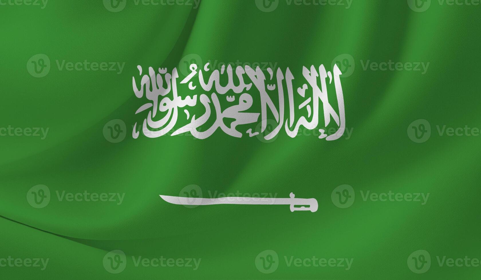 SAUDI ARABIA flag illustration with wavy effect photo